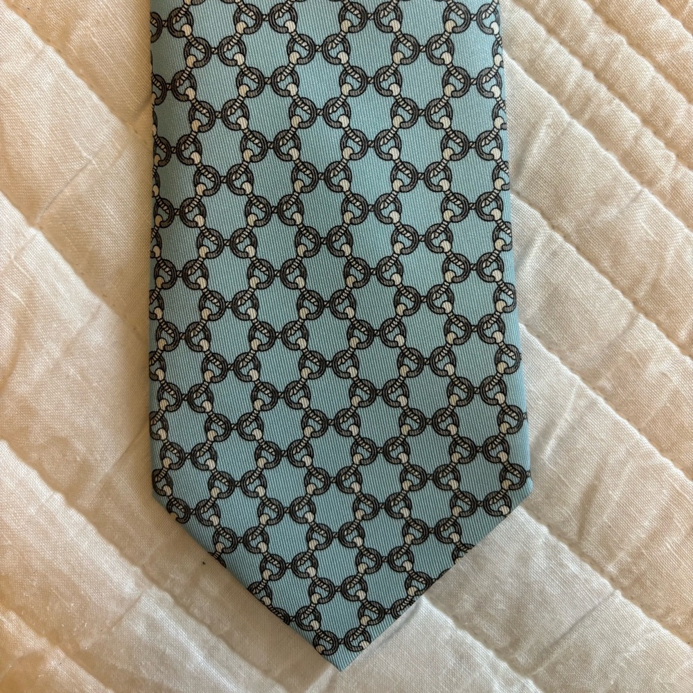 Hermes’ aqua blue tie - Worn once